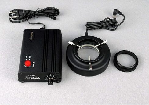 AmScope LED-80MB 80-LED Microscope Ring Light Black with Metal Body and Adapter in Saudi Arabia