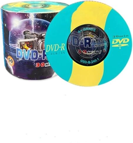 50 Pack 3" 8cm Mini Recordable Blank DVD-R Discs Disk for DVD VCR Video Camera 1.4GB/30min 1-8X in Saudi Arabia