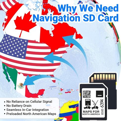 Latest 2023 GPS Navigation sd Card Map USA Fits Cadilia Chevry Buic GM 86810236 in Kuwait