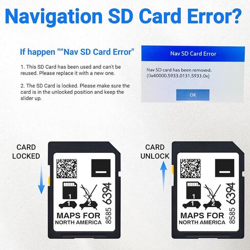 Latest 2023 GPS Navigation sd Card Map USA Fits Cadilia Chevry Buic GM 86810236 in Kuwait