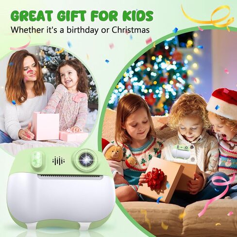 Kids Camera Instant Print with 1080P HD Dual Lens, All-in-One Video Game Digital Cameras with 32GB & 5 Rolls Multi-Colored Paper, Instant Photo Printer for Girls Boys Birthdays Gifts Trips, Ages 3-14 in Saudi Arabia