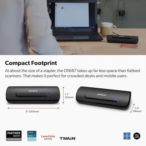 Ambir ImageScan Pro 687-AS Duplex Card Scanner for Windows PC in Kuwait