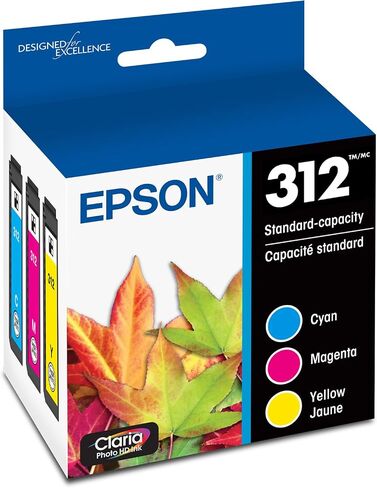 تعمل السعة القياسية لحبر EPSON 312 Claria Photo HD (T312923-S) مع Expression Photo XP-8500 وXP-8600 وXP-8700 وXP-15000 والسماوي والأرجواني والأصفر in Saudi Arabia
