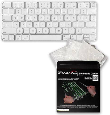 Green Onions Supply[3 Pack] Universal Large Fully Covered Flat Style 0.025mm Wipeable Superb Tactile Feeling Waterproof Anti-Dust Keyboard Cap Cover for Desktop Keyboard with Numeric Hospital in Kuwait