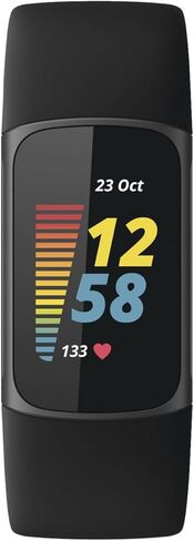 Fitbit Charge 5 Advanced Fitness & Health Tracker with Built-in GPS, Stress Management Tools, Sleep Tracking, 24/7 Heart Rate and More, Lunar White/Soft Gold, One Size (S &L Bands Included) (Renewed) in Saudi Arabia