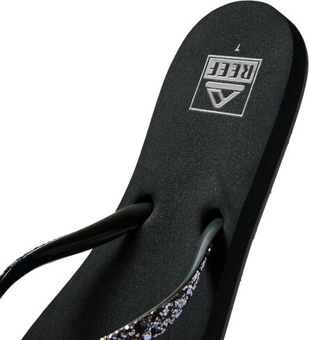 Reef Stargazer Womens Beach Flip Flop, Super Lightweight and Soft Footbed, Thin Glitter Strap, Gemstone, 6 in Saudi Arabia