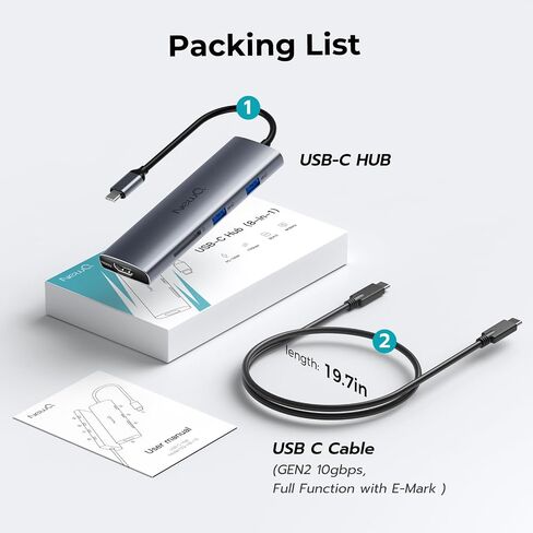 نيو كيو موزع USB صغير للاب توب: 4 منافذ USB 3.2 صغير الحجم، محول USB محمول فائق النحافة 5Gbps متوافق مع MacOS/Windows، Xbox، ذاكرة فلاش، هارد ديسك المحمول، لوحة المفاتيح، الماوس وما إلى ذلك in Kuwait