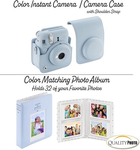 كاميرا Fujifilm Instax Mini 12 الفورية + 60 صورة مطبوعة + حزمة قيمة للصور عالية الجودة، حافظة، ملصقات تزيين، إطارات، ألبوم صور، (أخضر نعناعي) in Kuwait