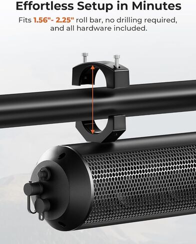 مكبر صوت KEMIMOTO UTV Sound Bar SXS بتحكم لاسلكي بلوتوث متوافق مع X3 SoundBar مع مكبر صوت 2X ومضخم صوت 4X متوافق مع Polaris Can am Honda CForce، لقفص لفة 1.56 بوصة - 2.25 بوصة in Saudi Arabia