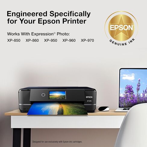 مجموعة حبر EPSON 277 Claria Photo HD سعة قياسية 5 خراطيش ألوان (T277920-S) تعمل مع Expression Photo XP-850، XP-860، XP-950، XP-960، XP-970 in Kuwait