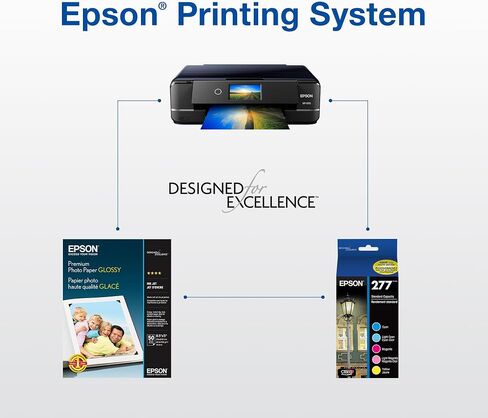 مجموعة حبر EPSON 277 Claria Photo HD سعة قياسية 5 خراطيش ألوان (T277920-S) تعمل مع Expression Photo XP-850، XP-860، XP-950، XP-960، XP-970 in Kuwait