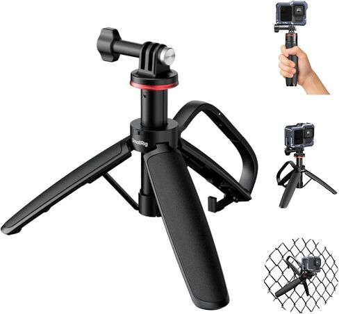 SMALLRIG Portable Mini Desktop Tripod for Action Camera, Tripod in Carabiner Shape with 360° Action Camera Adapter for GoPro Hero 13/12/11, for DJI Osmo Action 5 pro/4/3, for Insta360 Ace Pro 2-5568 in Kuwait