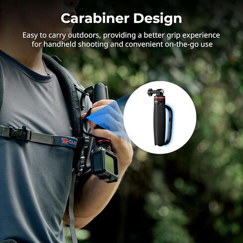 SMALLRIG Portable Mini Desktop Tripod for Action Camera, Tripod in Carabiner Shape with 360° Action Camera Adapter for GoPro Hero 13/12/11, for DJI Osmo Action 5 pro/4/3, for Insta360 Ace Pro 2-5568 in Kuwait