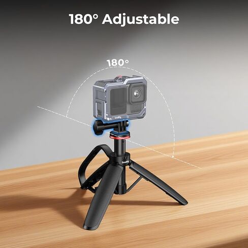 SMALLRIG Portable Mini Desktop Tripod for Action Camera, Tripod in Carabiner Shape with 360° Action Camera Adapter for GoPro Hero 13/12/11, for DJI Osmo Action 5 pro/4/3, for Insta360 Ace Pro 2-5568 in Kuwait