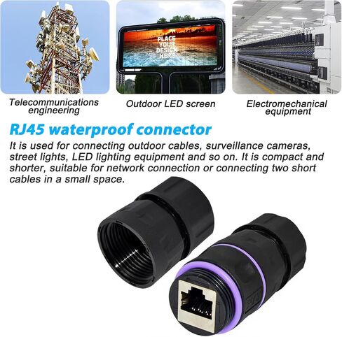 وصلة RJ45، وصلة RJ45، رابط شبكة لكابل إيثرنت Cat7/Cat6/Cat5e/cat5e/cat5 - أنثى إلى أنثى، حزمة من 6 قطع in Kuwait