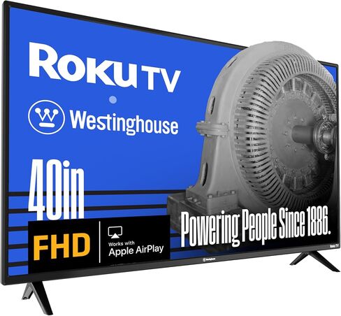 تلفزيون Westinghouse Roku - تلفزيون ذكي 43 بوصة، تلفزيون 1080P LED عالي الدقة بالكامل مع اتصال Wi-Fi وتطبيق الهاتف المحمول، تلفزيون بشاشة مسطحة متوافق مع Apple Home Kit، Alexa وGoogle Assistant in Kuwait