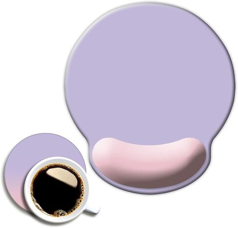 Ergonomic Mouse Pad with Wrist Support, Cute Wrist Pad with Non-Slip Rubber Base for Computer, Laptop, Home Office Gaming, Working, Easy Typing & Pain Relief,Moon in Kuwait