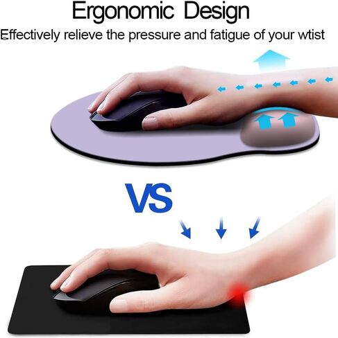 Ergonomic Mouse Pad with Wrist Support, Cute Wrist Pad with Non-Slip Rubber Base for Computer, Laptop, Home Office Gaming, Working, Easy Typing & Pain Relief,Moon in Kuwait