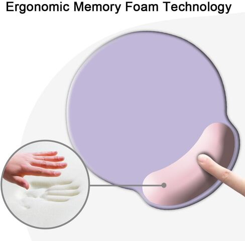 Ergonomic Mouse Pad with Wrist Support, Cute Wrist Pad with Non-Slip Rubber Base for Computer, Laptop, Home Office Gaming, Working, Easy Typing & Pain Relief,Moon in Kuwait