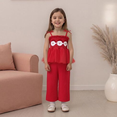 Halloween Baby Girl Outfit Smocked Pumpkin Patch Tank Top Gingham Plaid Pants Set Toddler Girls Fall Clothes in Saudi Arabia