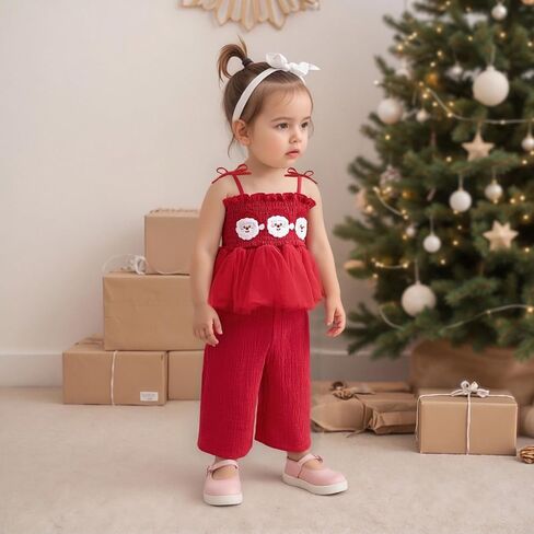 Halloween Baby Girl Outfit Smocked Pumpkin Patch Tank Top Gingham Plaid Pants Set Toddler Girls Fall Clothes in Saudi Arabia