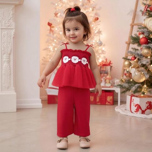 Halloween Baby Girl Outfit Smocked Pumpkin Patch Tank Top Gingham Plaid Pants Set Toddler Girls Fall Clothes in Saudi Arabia
