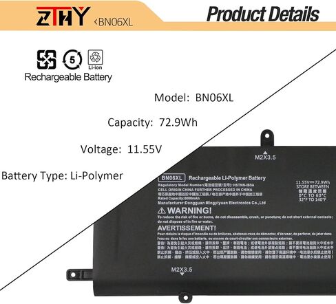 ZTHY BN06XL تبديل البطارية ل HP Spectre X360 15-EB000 15T-EB000 15t-eb100 15-EB0XXX 15-EB0025TX 15-EB0035TX 15-EB0053TX 15-eb0011NA 15-eb0042NB 15-eb0785NG BN06072XL L6823 5-1C1 تي بي إن-Q226 in Saudi Arabia