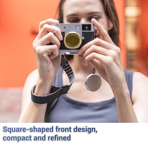 Metal Square X Half Lens Had Hood Sun مع غطاء عدسة لفوجي Fujifilm X Half Xhalf Digital Camera ، واقي غطاء محرك غطاء واقية ، ومسطح ضريح كتلة تقليل التوهج - رمادي داكن in Saudi Arabia