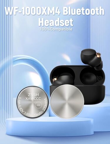 بطاريات 2PCS Z55H وبطارية حالة الشحن ، استبدال WF-1000XM4 WF-1000XM3 WF-SP900 WF-H800 WF-SP700N WF-XB700 WF-C700N WF-C500 WI-SP600N مع أداة لاصقة 3.85V 70MAH in Kuwait