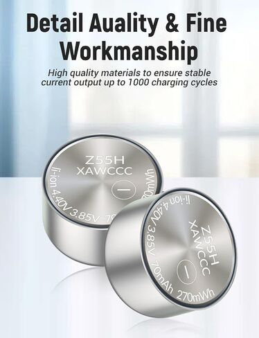 بطاريات 2PCS Z55H وبطارية حالة الشحن ، استبدال WF-1000XM4 WF-1000XM3 WF-SP900 WF-H800 WF-SP700N WF-XB700 WF-C700N WF-C500 WI-SP600N مع أداة لاصقة 3.85V 70MAH in Kuwait