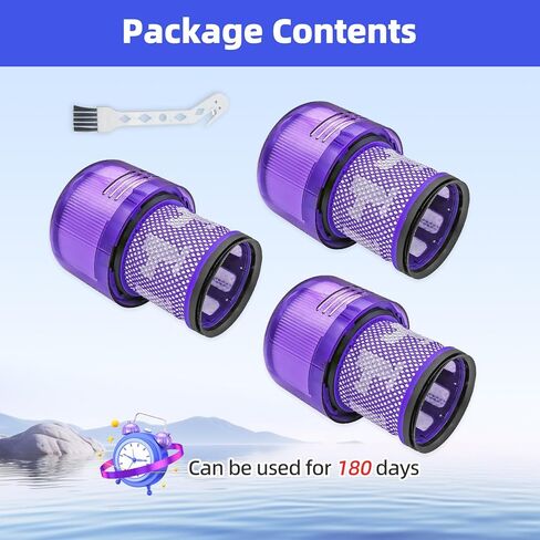 2 Pack V11 V15 Vacuum Filter Replacement Compatible with Dyson V11 Torque Drive, V11 Animal, V11 Absolute, V11 Complete, V11 Extra, V15 Detect, V15s Detect Submarine, Compare to Part 970013-02 in Kuwait