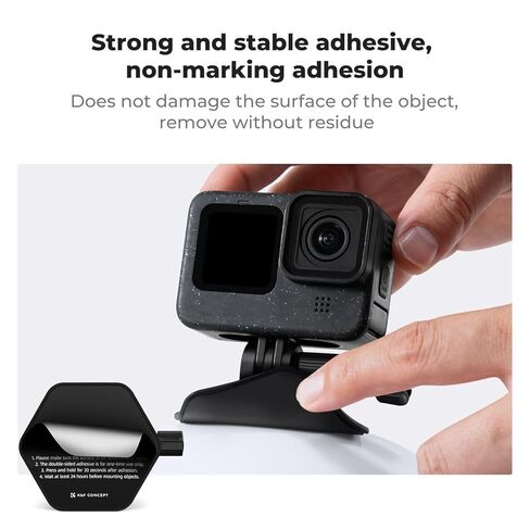 K & F Concept 3pack جبل خوذة ملصقات مرنة لـ GoPro Hero 13/12/11/10/9/8/7 Black ، DJI Osmo Action 3/4/5 Pro ، Insta360 x5 x4 x3 surfaces flat surfaces hound ، action camera accsities in Kuwait