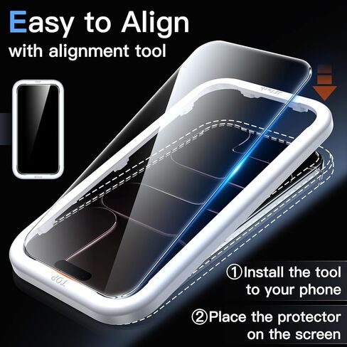 واقي شاشة من JETech لهاتف iPhone 11 Pro 5.8 بوصة مع واقي عدسة الكاميرا، طبقة من الزجاج المقسى، عبوتان لكل منهما in Kuwait