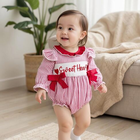 My First Thanksgiving Baby Girl Outfit Turkey Bubble Onesie Romper Smocked Bodysuit Cute Newborn Infant Fall Clothes in Saudi Arabia