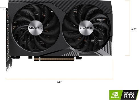 GIGABYTE GeForce RTX 3060 WINDFORCE OC 12G (REV2.0) Graphics Card, 2X WINDFORCE Fans, 12GB 192-bit GDDR6, GV-N3060WF2OC-12GD REV2.0 Video Card in Saudi Arabia