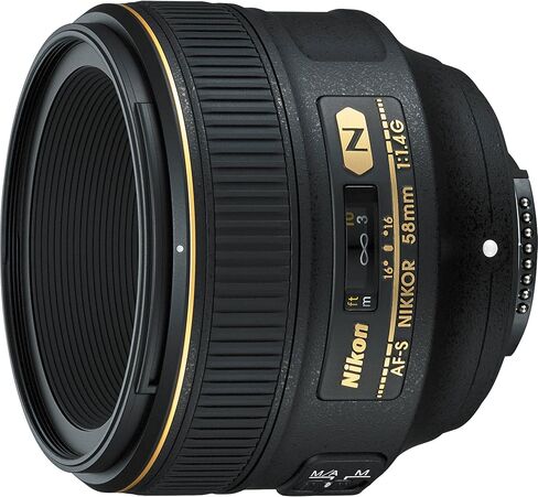 Nikon AF-S FX NIKKOR 58mm f/1.4G Lens for Nikon DSLR Cameras with AmazonBasics Circular Polarizer Lens - 72 mm in Saudi Arabia