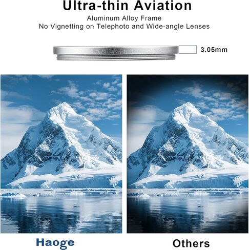 Haoge 39mm MC UV Lens Protection Filter for Leica 35mm f2 28 2.8 Voigtlander 35mm f2 35 1.5 Fuji xf27mm f2.8 Camera Lens Optical Glass Ultra Slim 18 Multi-Layer Coatings Silver in Saudi Arabia