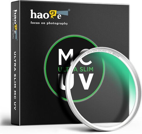 Haoge 39mm MC UV Lens Protection Filter for Leica 35mm f2 28 2.8 Voigtlander 35mm f2 35 1.5 Fuji xf27mm f2.8 Camera Lens Optical Glass Ultra Slim 18 Multi-Layer Coatings Silver in Saudi Arabia
