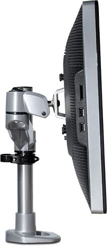 StarTech.com Desk Mount Dual Monitor Arm - Premium Articulating Monitor Arm - up to 27 VESA Mount Displays - Height Adjustable Monitor Mount - Rotate/Tilt/Swivel - Clamp/Grommet - Silver (ARMDUALPS) in Saudi Arabia
