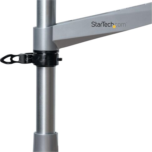 StarTech.com Desk Mount Dual Monitor Arm - Premium Articulating Monitor Arm - up to 27 VESA Mount Displays - Height Adjustable Monitor Mount - Rotate/Tilt/Swivel - Clamp/Grommet - Silver (ARMDUALPS) in Saudi Arabia