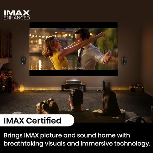 جهاز عرض المسرح المنزلي Hisense PX2-PRO Trichroma Ultra Short Throw، 90 بوصة - 130 بوصة، 4K UHD، Dolby Vision & Atmos، HDR10، 2400 لومن، Google TV، Netflix in Saudi Arabia