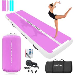 VOFiTNY Inflatable Gymnastics Air mat Tumbling Track with Air Barrel Octagon Mat with Pump for Home/Gym in Kuwait
