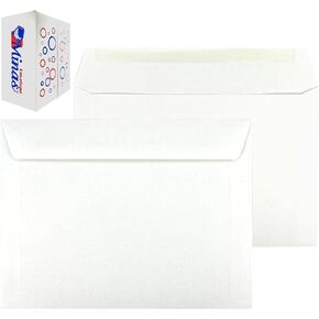 مغلفات كتيبات مقاس 6 × 9 بوصة، 24 رطلًا. أبيض، علكة (500 ظرف). in Kuwait