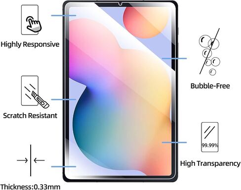 NEW'C [2 Pack Designed for Samsung Galaxy Tab A 2019 10.1 Inch (SM-T510 SM-T515) Screen Protector Tempered Glass, Bubble Free, Ultra Resistant in Kuwait