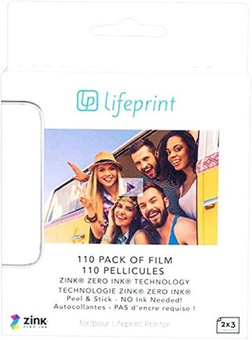 Lifeprint 2x3 Premium Zink Instant Print Photo Paper (100 Pack) Compatible with Lifeprint 2x3 Printers in Saudi Arabia