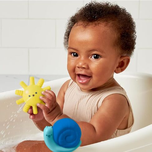 مجموعة هدايا Itzy Ritzy Bathtime-مجموعة من ألعاب الحمام ذات 12 قطعة ، بما في ذلك مغرفة مائية ، وتكديس منارة ، وألعاب الخاتم والألعاب (بحري) in Kuwait