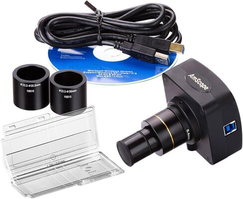 AmScope MU1003-CK 10MP Live Video USB3.0 Digital Microscope Camera 10 MP + Calibration Kit in Kuwait