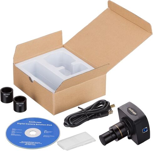 AmScope MU1003-CK 10MP Live Video USB3.0 Digital Microscope Camera 10 MP + Calibration Kit in Kuwait