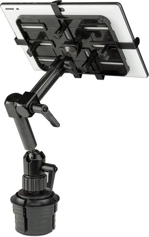 Mount-It! Premium Cup Holder Tablet Mount Fits Vehicle Cupholders 2.75"–3.5" in Diameter, Adjustable Tray for 7"–11" Tablets, Heavy-Duty Aluminum Arm, Full Motion Swivel & Secure Lock Cars Trucks SUVs in Kuwait
