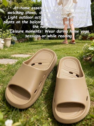 Lightweight and comfortable non-slip waterproof beach sandals for indoor and outdoor, garden, bathroom, swimming pool, self-draining men'swomen's quick day flat shoes - in Saudi Arabia